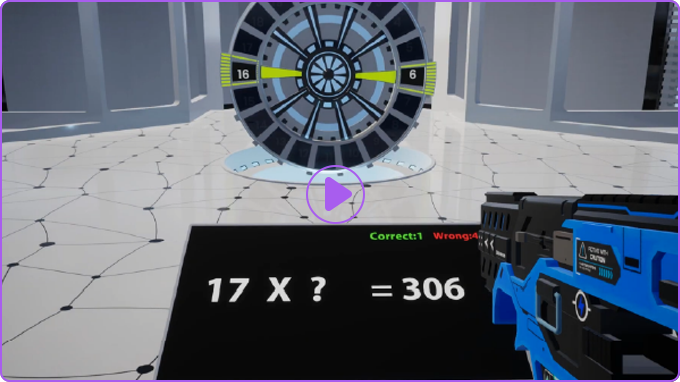 Sharpen your aim and your math skills! Solve equations and hit the correct answer on a spinning wheel in this fast-paced, interactive math game.