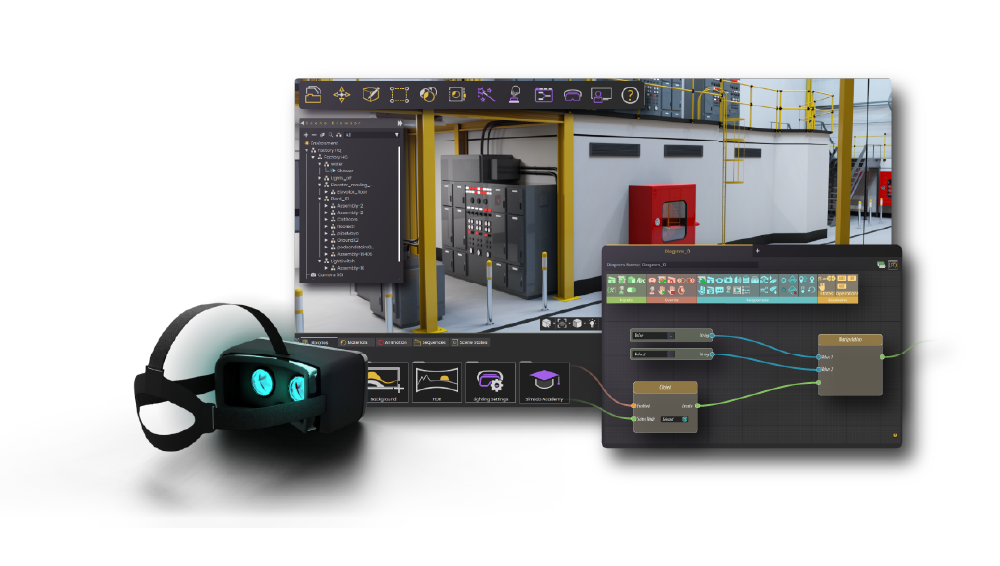 Create all types of VR Experiences, From simple product visualization, all the way to advanced educational and vocational training sessions